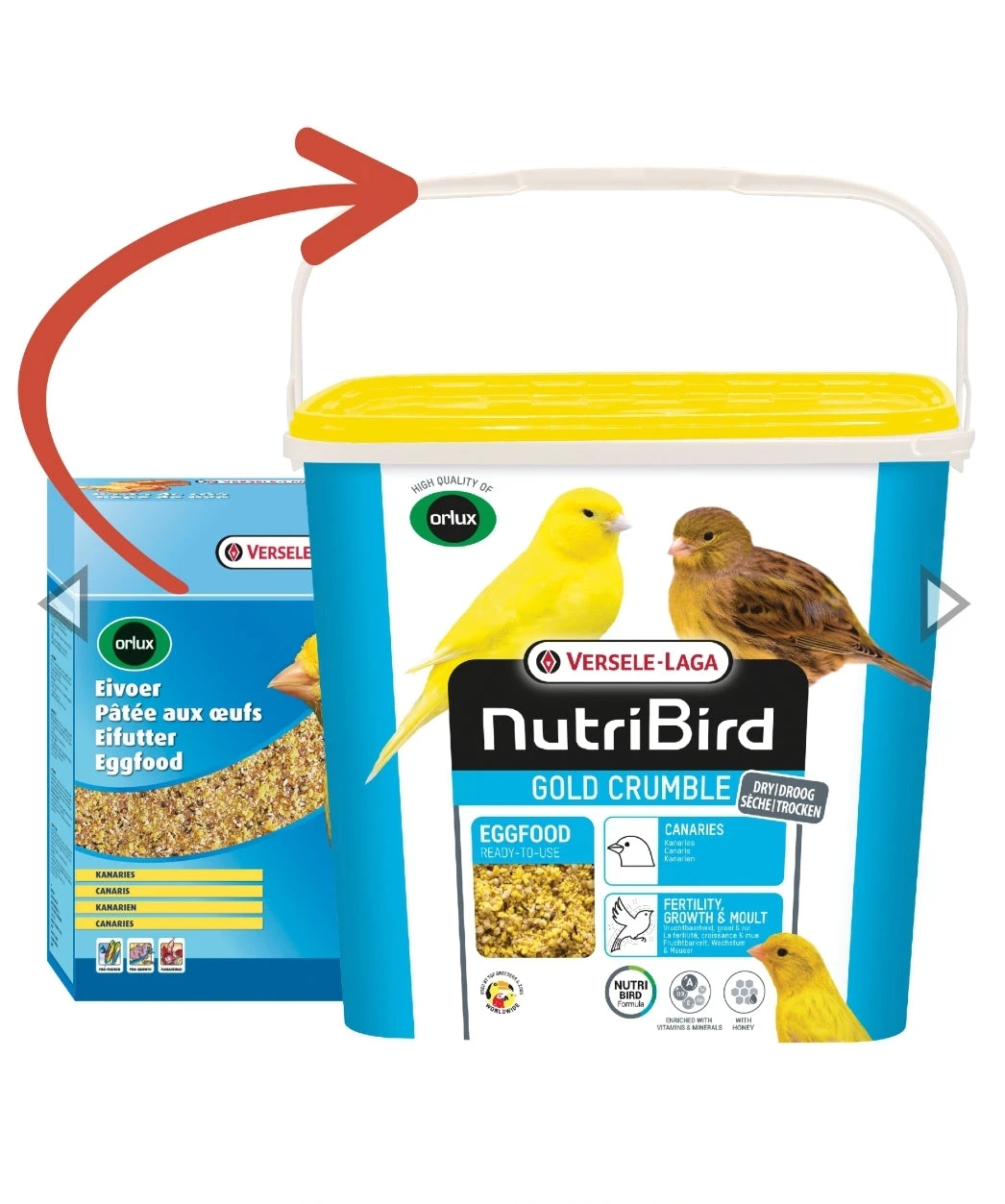 Nutribird Gold Crumble Kanaries 5kg (Orlux Eivoer Droog Kanaries)(Olrux Droog Geel Eivoer 5kg) 1 Nutribird Gold Crumble Kanaries 5kg (Orlux Eivoer Droog Kanaries)(Olrux Droog Geel Eivoer 5kg)