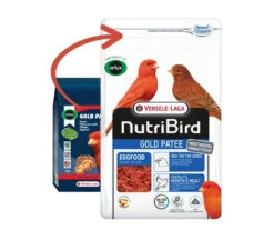 Nutribird Gold Patee Roodfactorige Vogels 1kg (Orlux Gebruiksklaar Eivoer Rood)(Orlux Eivoer Gold Patee Rood 1kg)