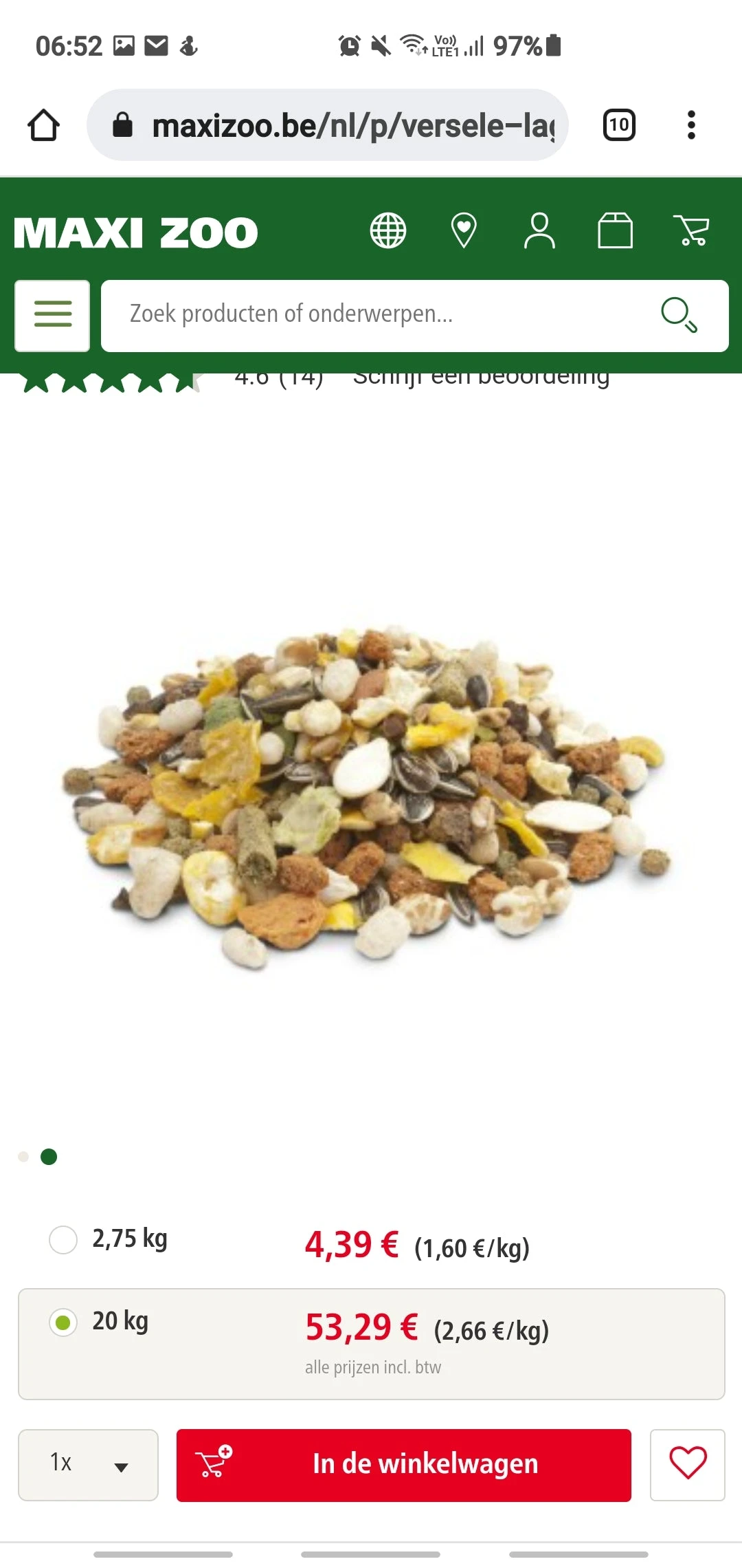 Crispy Muesli Hamsters & Co 20kg - Versele Laga 2 Crispy Muesli Hamsters & Co 20kg - Versele Laga - Afbeelding 2
