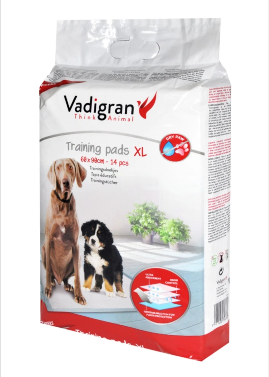 Trainingsdoekjes Hond 60X90Cm 14Pcs - Vadigran 1 Trainingsdoekjes Hond 60X90Cm 14Pcs - Vadigran