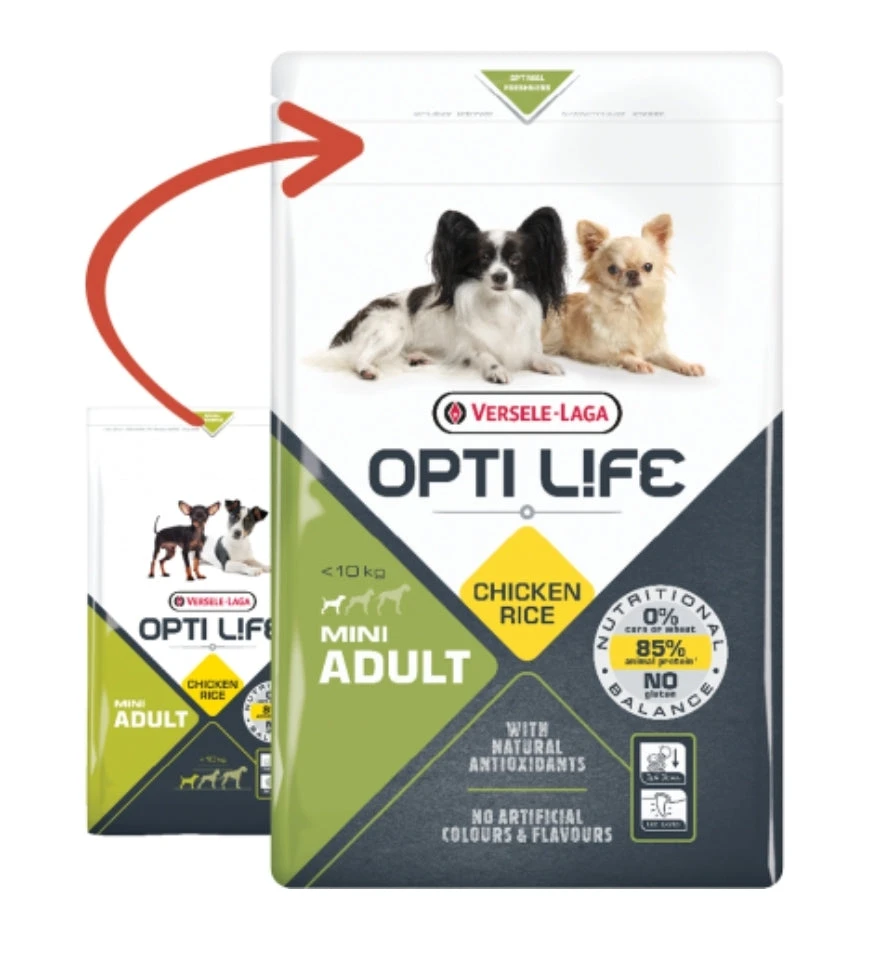 Adult Mini - Kleine Volwassen Honden - Kip 1kg - Opti Life 1 Adult Mini - Kleine Volwassen Honden - Kip 1kg - Opti Life