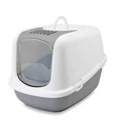 Savic Kattentoilet Nestor Jumbo - Kattenbak - 66.5x48.5x46.5 Cm Grijs Groen