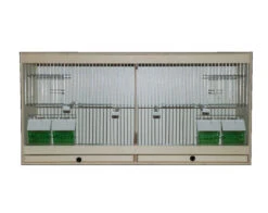 Houten Kweekkooi, Met Klepjes/Eetpotten 80x40x30cm