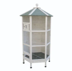 Woodland Volière Hexagon Cottage 100x86x185cm