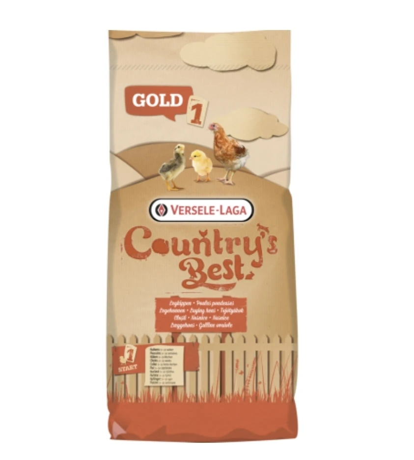 Country's Best GOLD 1 Crumble 20kg - Starterkruimels, Eerste 10 Weken, Met Coccidiostaticum 1 Country's Best GOLD 1 Crumble 20kg - Starterkruimels, Eerste 10 Weken, Met Coccidiostaticum