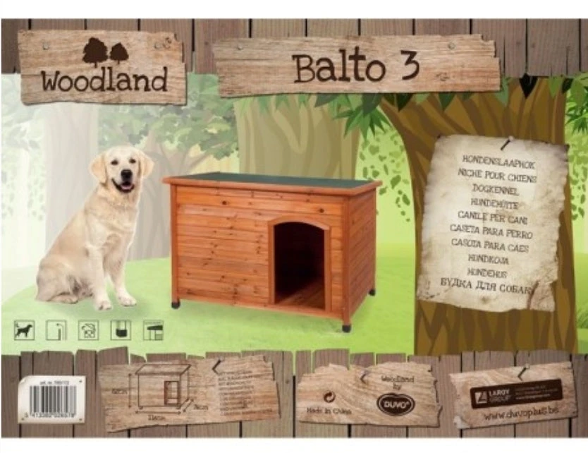 Woodland Hondenhok Balto Classic 116x76x82cm - Duvo+ 2 Woodland Hondenhok Balto Classic 116x76x82cm - Duvo+ - Afbeelding 2