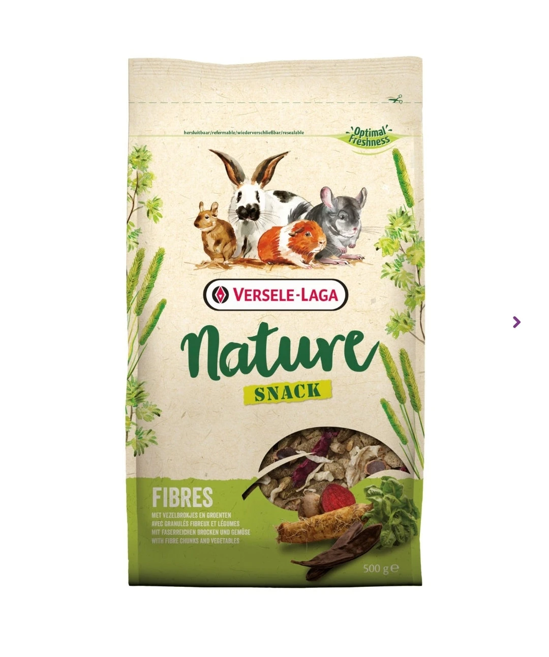 Nature Snack Fibres - Knaagdiersnack - 500 Gram - Versele Laga 1 Nature Snack Fibres - Knaagdiersnack - 500 Gram - Versele Laga