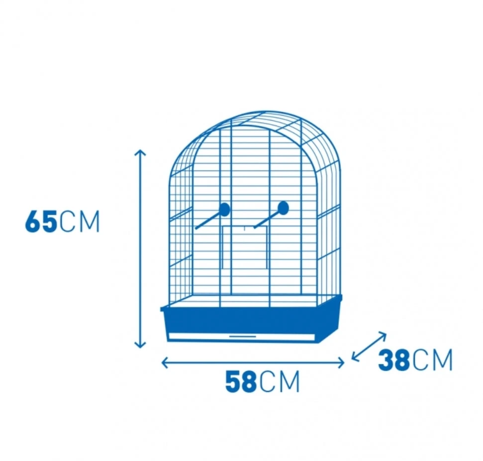 Vogelkooi Iza 3 58x38x65cm 3 Vogelkooi Iza 3 58x38x65cm - Afbeelding 3