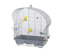 Kooi Kleine Vogel Ellipse 50 Zilver/gri 70x38x75cm