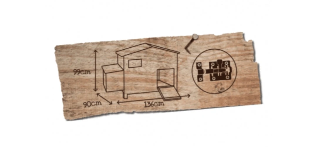 Duvo+ Woodland Kippenhok Darci 1 Cottage - 136 X 90 X 99 Cm 2 Duvo+ Woodland Kippenhok Darci 1 Cottage - 136 X 90 X 99 Cm - Afbeelding 2