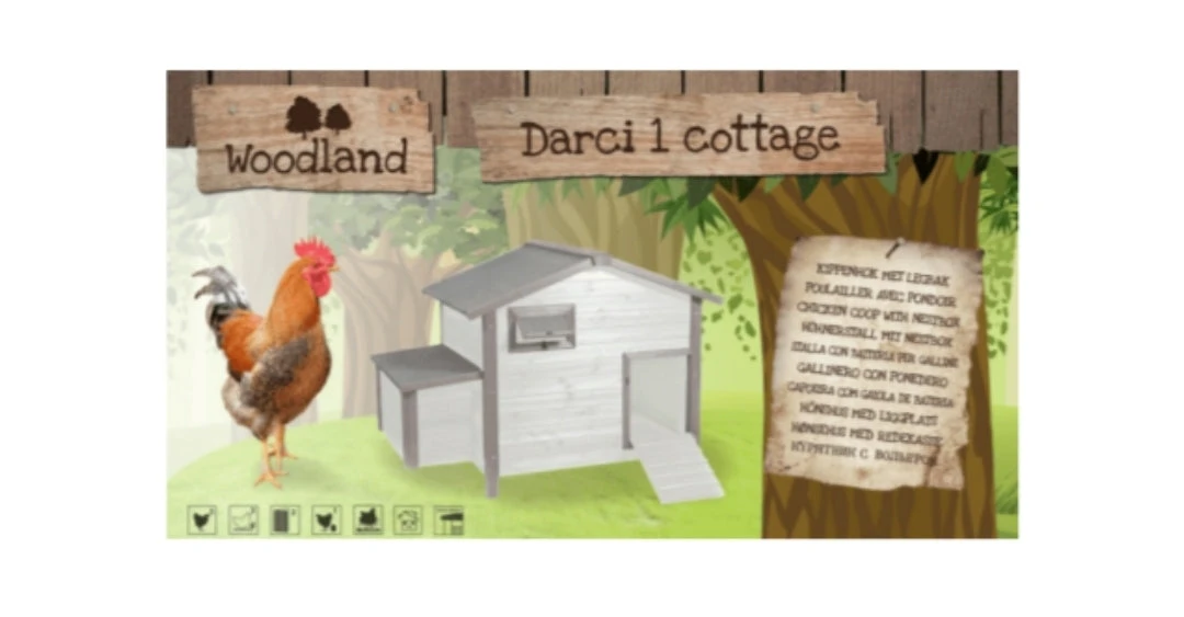 Duvo+ Woodland Kippenhok Darci 1 Cottage - 136 X 90 X 99 Cm 6 Duvo+ Woodland Kippenhok Darci 1 Cottage - 136 X 90 X 99 Cm - Afbeelding 6