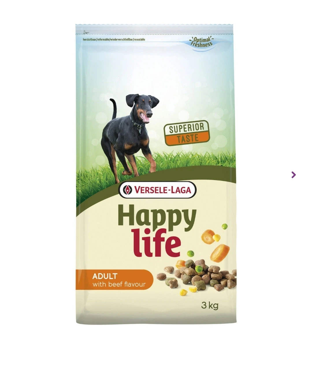 Happy Life Adult Rund - Hondenvoer 3 Kg- Versele Laga 1 Happy Life Adult Rund - Hondenvoer 3 Kg- Versele Laga
